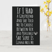 面白いピックルボールプレーヤー　シングルピックルボールプレーヤーカード カード (黄色い花)