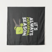 面白いピックルボール タペストリー (正面(横))