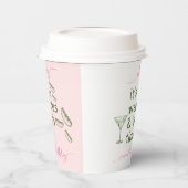 面白いピンクのウィニーズ＆ティニーズ マルティーニ バースデーパーティー 紙コップ (左)