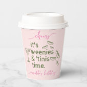 面白いピンクのウィニーズ＆ティニーズ マルティーニ バースデーパーティー 紙コップ (正面)