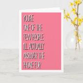 面白いピンク　あなたの電話カードにだけ答えるわ カード (黄色い花)