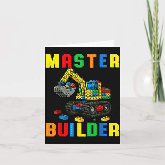 面白いファミリー マスタービルダー 積み木 ブロック カード (正面)