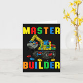 面白いファミリー マスタービルダー 積み木 ブロック カード (黄色い花)