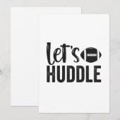 面白いファンタジーフットボールラグビースポーツみんなで集まろう 招待状 (正面/裏面)