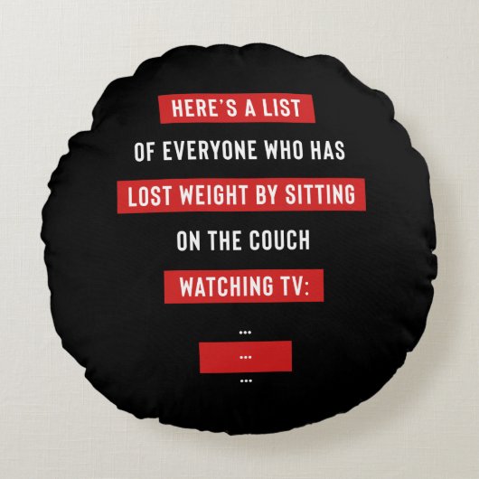 面白いフィットネス ワークアウトのユーモア ラウンドクッション (正面)