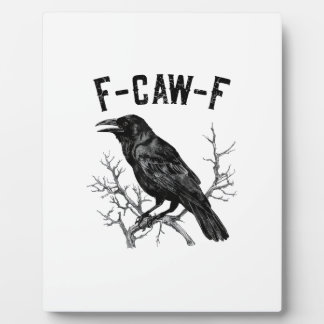 面白いフクロウ・クロウ・フクロウ 鳥 ラven メンズ レディース フォトプラーク