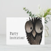 面白いフクロウ 招待状 (スタンド正面)