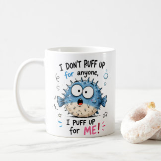 面白いフグの子供用Tシャツ | 自分のために膨らむよ コーヒーマグカップ