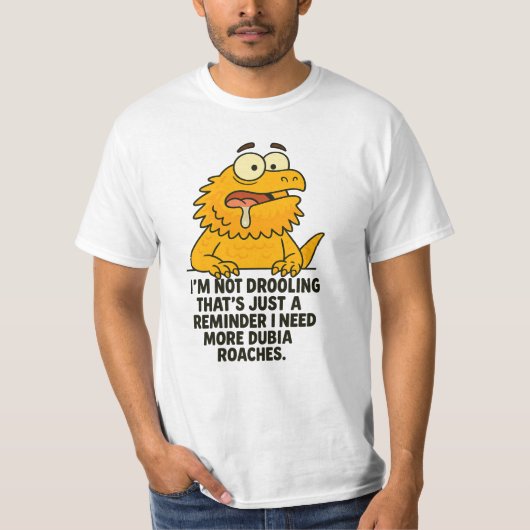 面白いフトアゴヒゲトカゲ Tシャツ (正面)