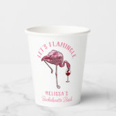 面白いフラミンゴの独身最後の週末パーティー 紙コップ (正面)