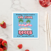 面白いフラミンゴ Our Flock Rocks スタンダードカクテルナプキン (インサイチュ)
