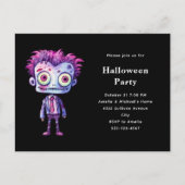 面白いフランケンシュタインのモンスター ハロウィーンファン インビテーションポストカード (正面)