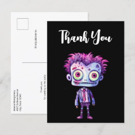 面白いフランケンシュタインの怪物 ハロウィーンファン ありがとう ポストカード