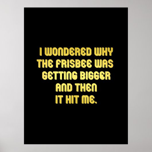 面白いフリスビーのジョーク ポスター (正面)
