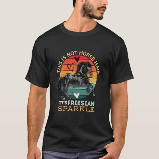 面白いフリージアンホースラバートップス Tシャツ (正面)