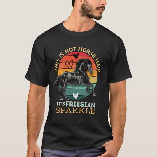 面白いフリージアンホースラバートップ Tシャツ (正面)
