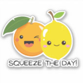 面白いフルーツパンのステッカー – 一日のノートパソコンを絞る シール (正面)