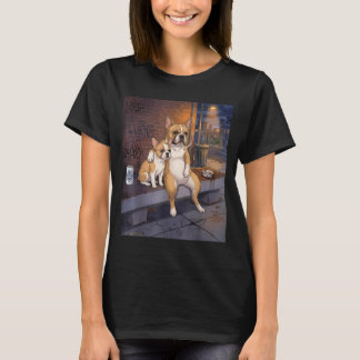 面白いフレンチブルドッグの喫煙デザイン「あの犬が私の中にいる」 Tシャツ