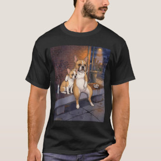 面白いフレンチブルドッグの喫煙デザイン「あの犬は私の中にいる」 Tシャツ