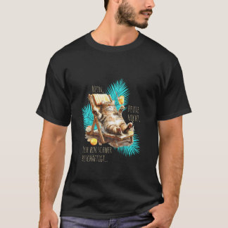 面白いフレーズの猫のサマーカクテル Tシャツ