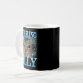 面白いフレーズ 猫好き 私は馬鹿みたい 猫のミーム コーヒーマグカップ (正面左)