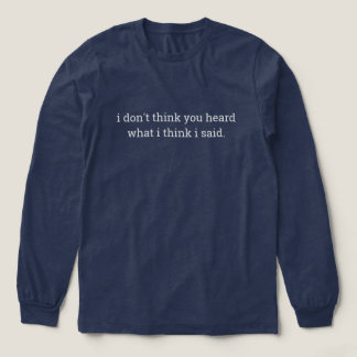 面白いフレーズTシャツ、聞いてくれたかなロングスリーブ トライブレンドTシャツ