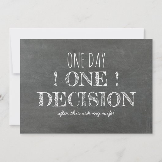 面白いブライズマンまたはベストマンの提案 招待状 (正面)