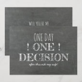 面白いブライズマンまたはベストマンの提案 招待状 (正面/裏面)