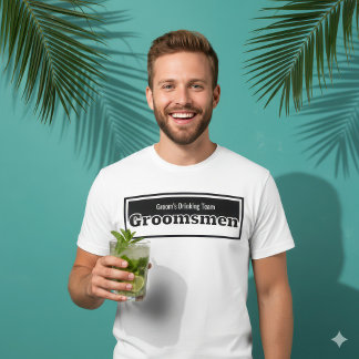 面白いブライズメイド グルームの飲み会 ウェディング Tシャツ