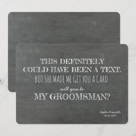 面白いブライズメイド 招待状 (正面/裏面)