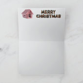 面白いブルドッグ クリスマス ホリデー カード (内部)
