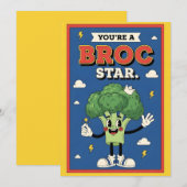 面白いブロッコリーパン あなたはブロッコリースター 食品 サンキューカード (正面/裏面)