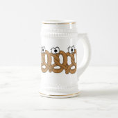 面白いプレッツェルの友達ビアスタイン ビールジョッキ (正面右)