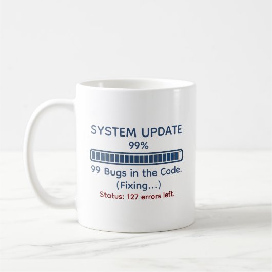 面白いプログラマコーディング コーヒーマグカップ (左)