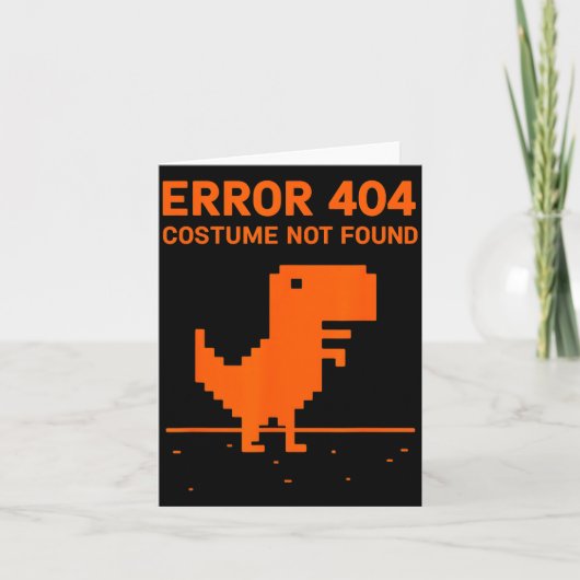 面白いプログラマーのためのエラー404コスチュームが見つかりません カード (正面)