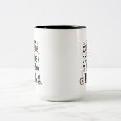 面白いプログラマーデザイン ツートーンマグカップ (中央)