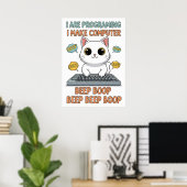 面白いプログラミングの猫のミーム - "I Are Programing" ポスター (ホームオフィス)