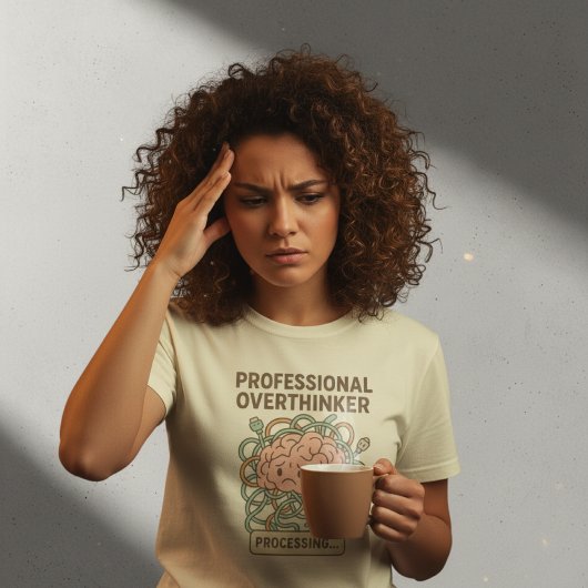 面白いプロフェッショナルオーバーシンカー脳の漫画 Tシャツ
