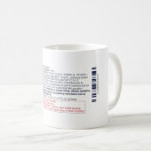 面白いプロポフォールラベル コーヒーマグカップ (正面右)