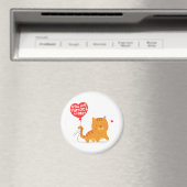 面白いプンラブユーモアかわいい子猫の漫画 マグネット (インサイチュ (食洗機))