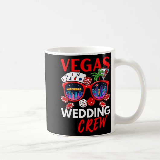 面白いベガス結婚式クルー2026独身パーティ コーヒーマグカップ (右)