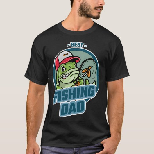 面白いベストフィッシングお父さん Tシャツ (正面)