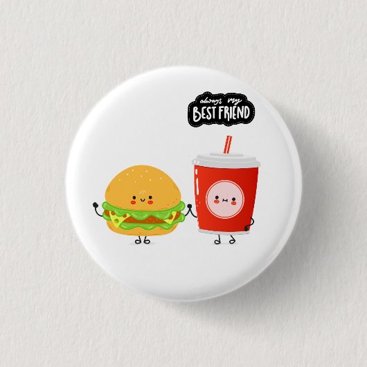 面白いベストフレンド 缶バッジ (正面)