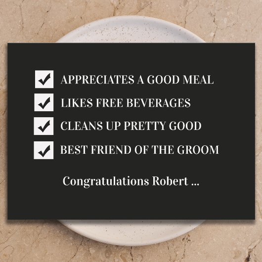 面白いベストマン依頼のデジタルカード 招待状