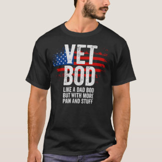 面白いベテラン男性用 アメリカ退役軍人ボディ まるでパパ Tシャツ