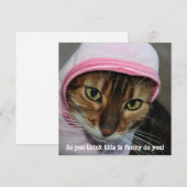 面白いベンガル猫、「だからあなたはこれが面白いと思うのね…」 シーズンカード (正面/裏面)