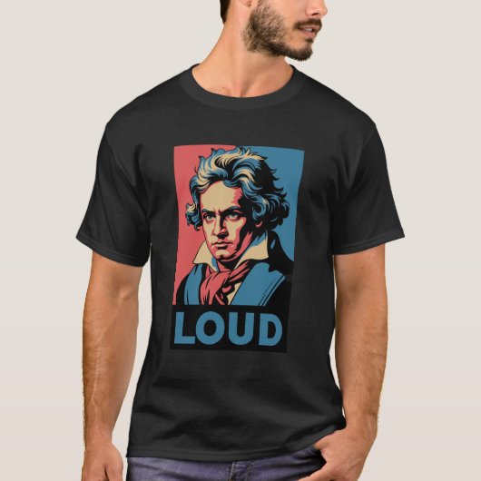 面白いベートーベン大声 Tシャツ (正面)