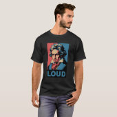 面白いベートーベン大声 Tシャツ (正面フル)