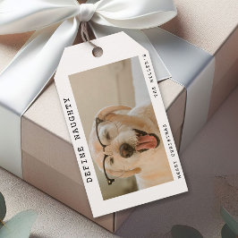 面白いペットの「いたずら定義」写真 クリスマス ギフトタグ