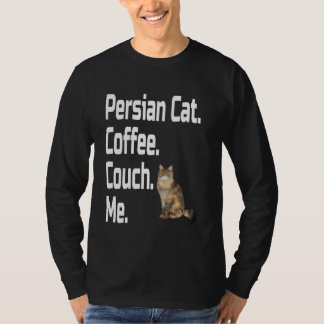 面白いペルシャ猫コーヒーカウチ私愛してる母さんお父さんグラ Tシャツ